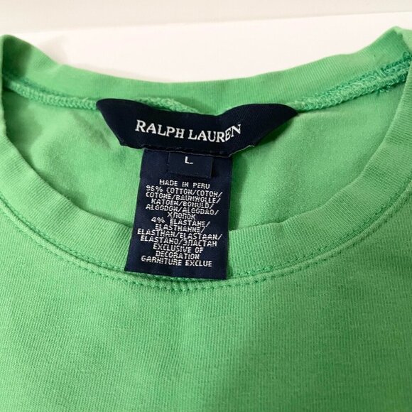 Ralph Lauren Shirt Kids Girls Size Large Tshirt Green - Picture 3 of 16